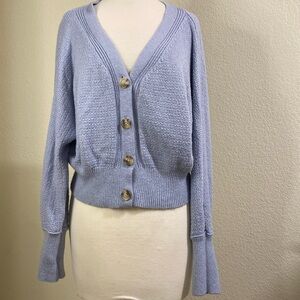 Abercrombie & fitch knit light blue long‎ sleeve sweater Large